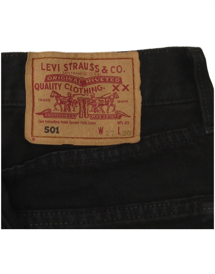 Levi's Uomo 501 Jeans dritti W27 L30 Cotone Nero