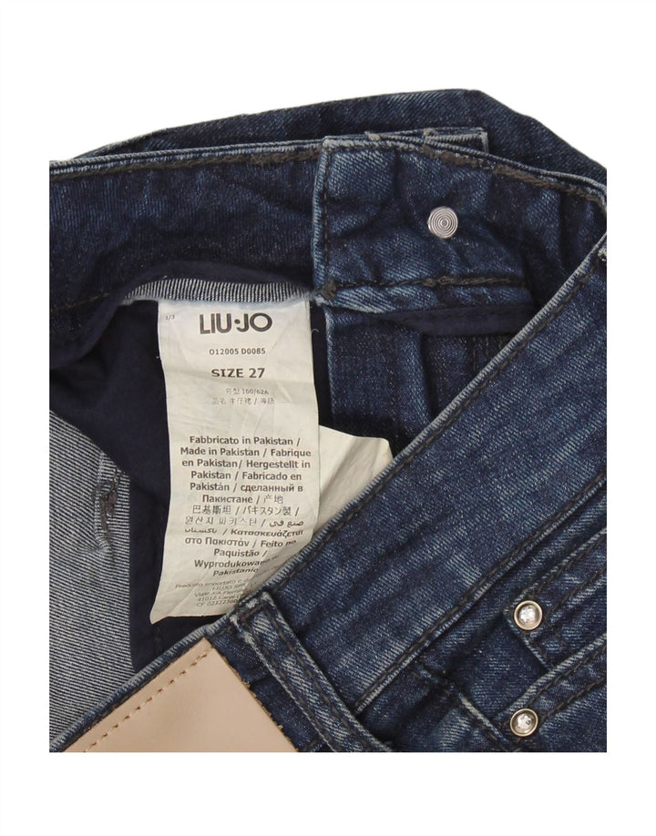 LIU JO Womens Slim Jeans W27 L31 Navy Blue Cotton