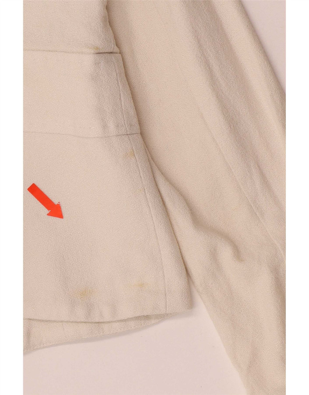 Giacca blazer corta da donna a 1 bottone Valentino IT 44 cotone bianco sporco medio