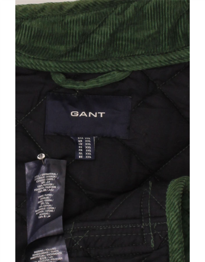 GANT Womens Quilted Jacket UK 20 2XL Green Polyester
