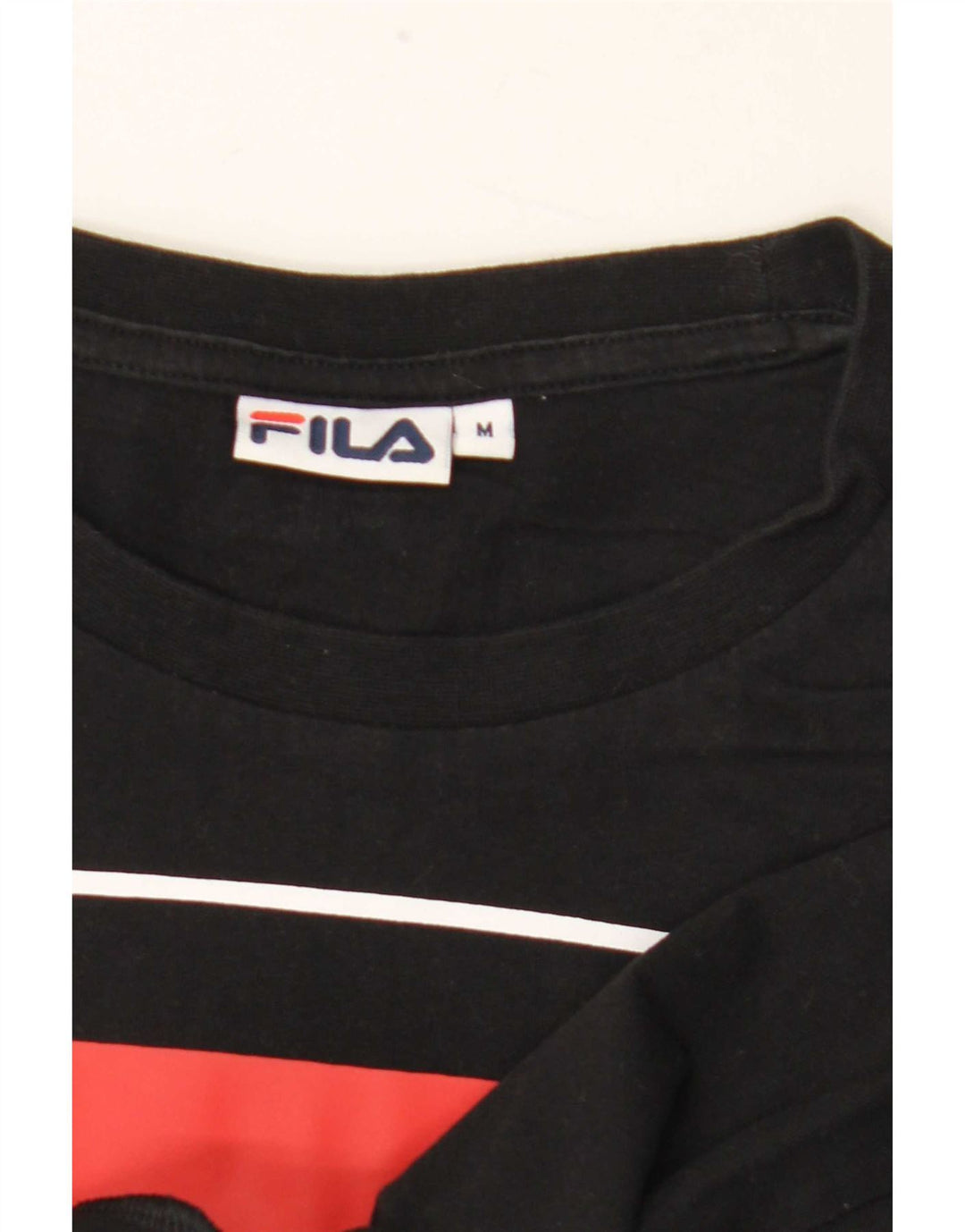T-shirt grafica corta da donna Fila UK 14 media nera