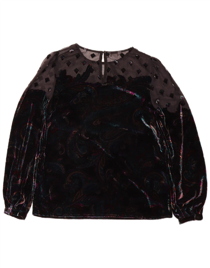 Camicetta da donna Monsoon Top UK 8 Small Green Paisley Nylon