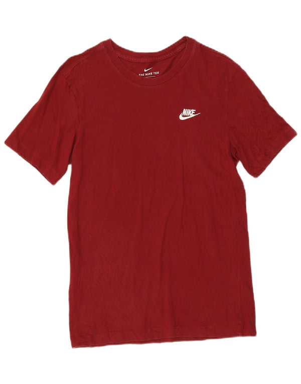 T-shirt Nike da uomo Top Small Borgogna in cotone
