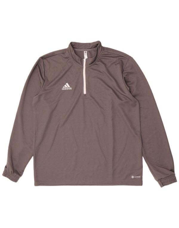 Adidas Uomo Aeroready Zip Neck Pullover Tuta Top XL Grigio Poliestere