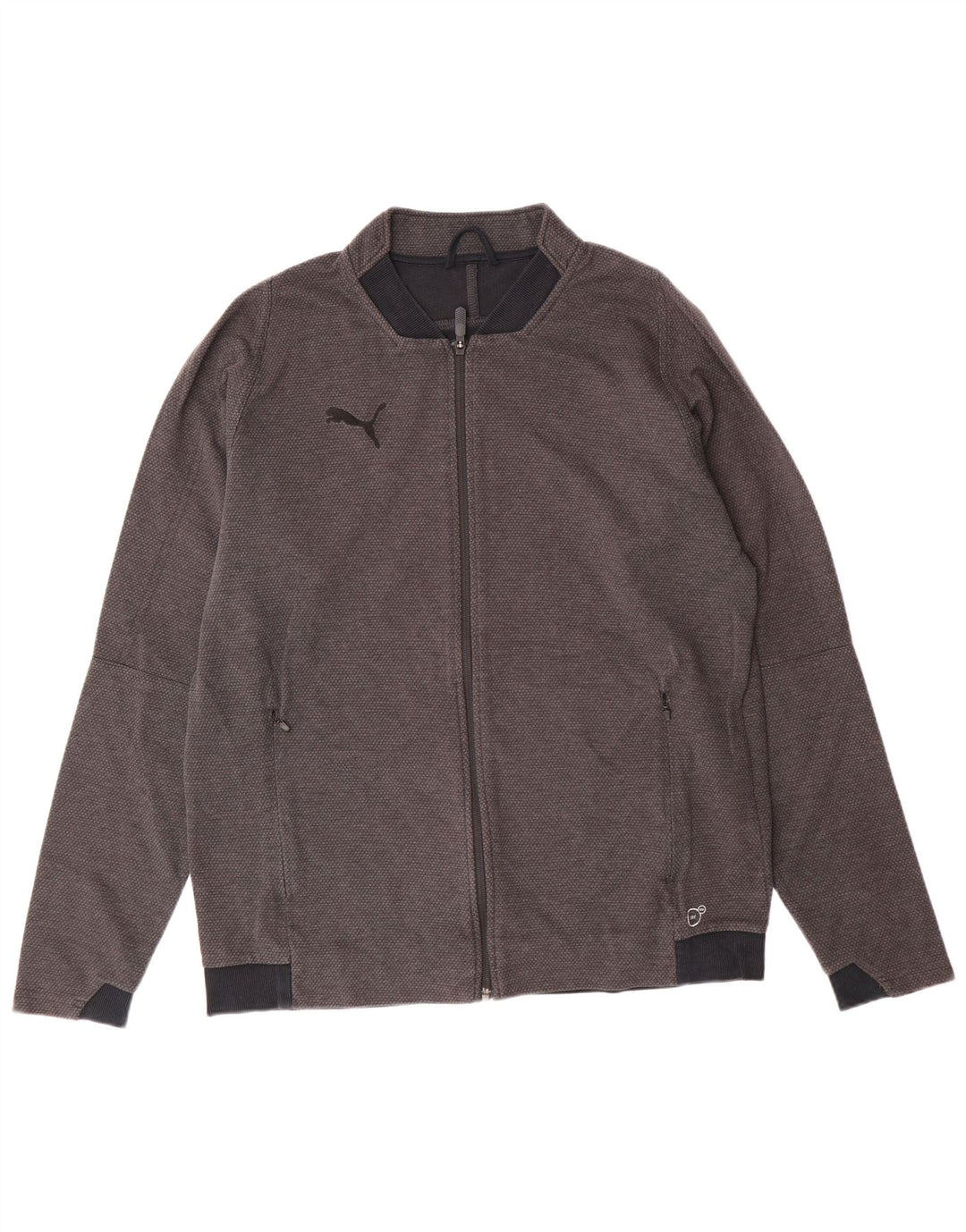 Giacca da tuta da uomo Puma Large in cotone grigio