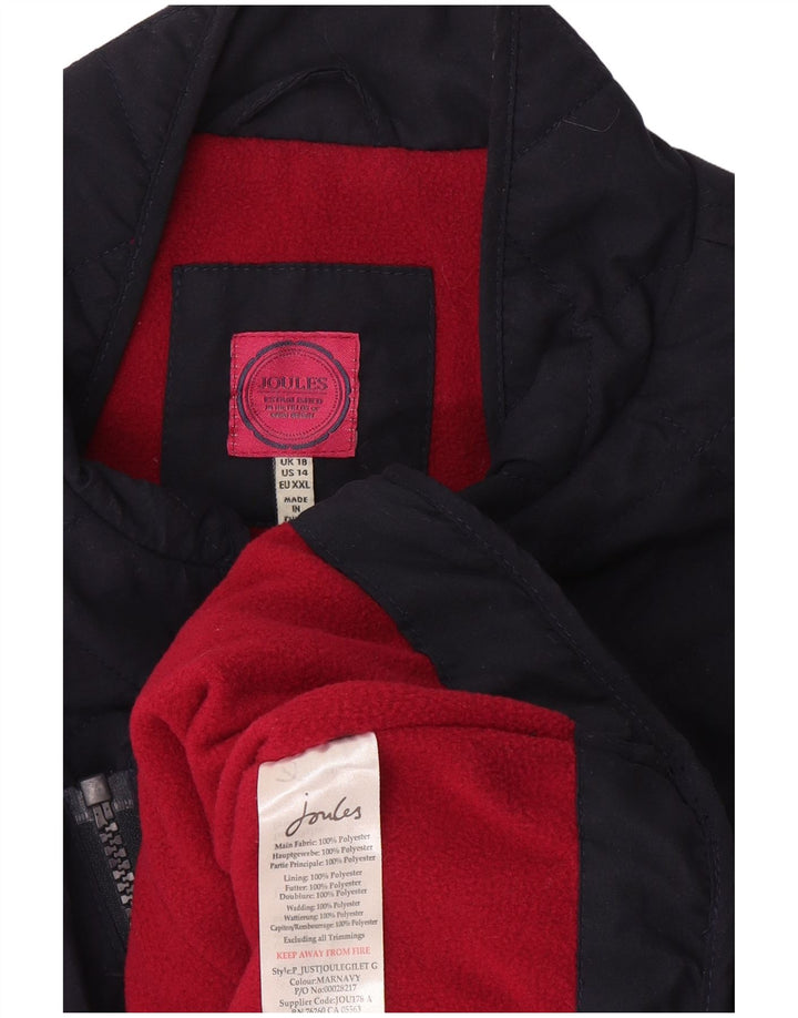 Gilet trapuntato da donna Joules UK 18 XL poliestere blu navy