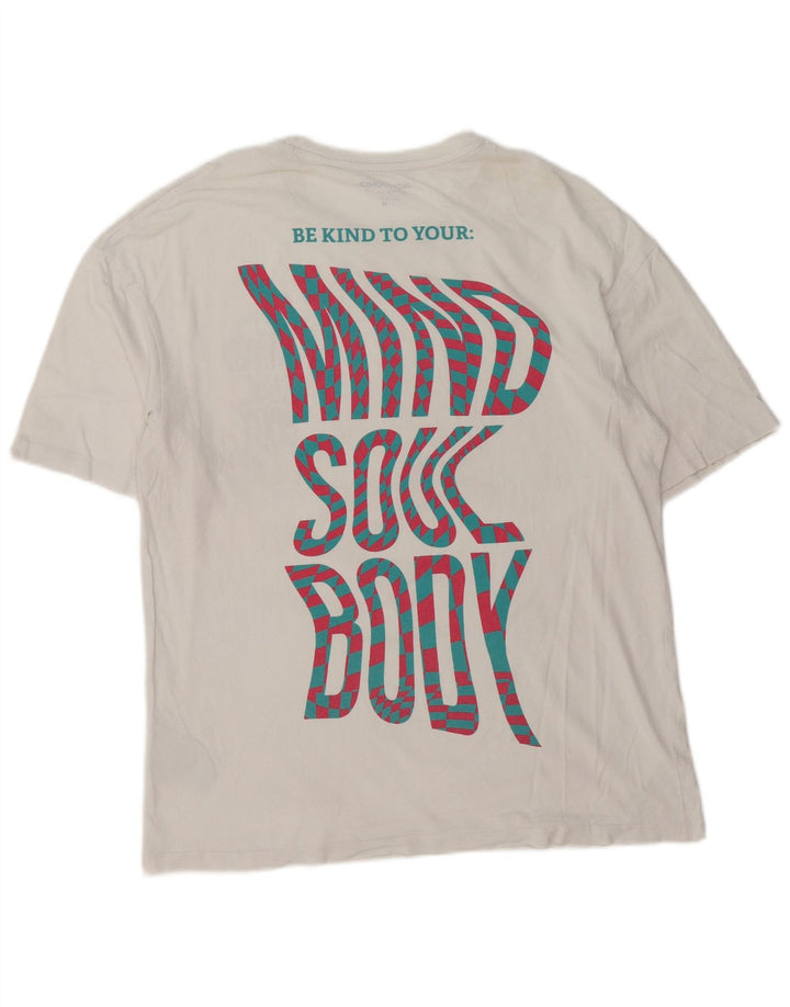 T-shirt grafica da uomo Jack & Jones Top in cotone bianco medio