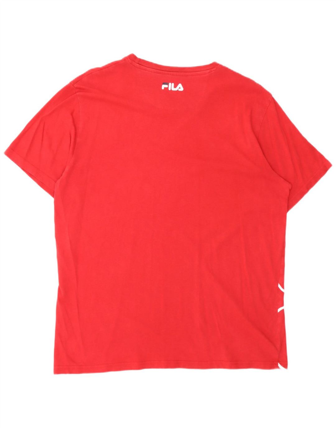 FILA Mens Graphic T-Shirt Top Medium Red Cotton