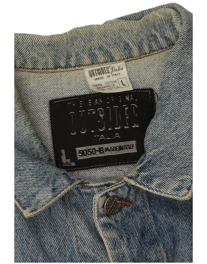 Giacca di jeans da uomo Outsider UK 40 grande cotone blu