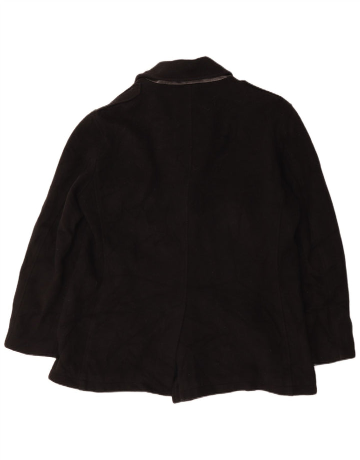 Cappotto da marinaio da uomo Massimo Dutti UK 44 2XL Lana nera