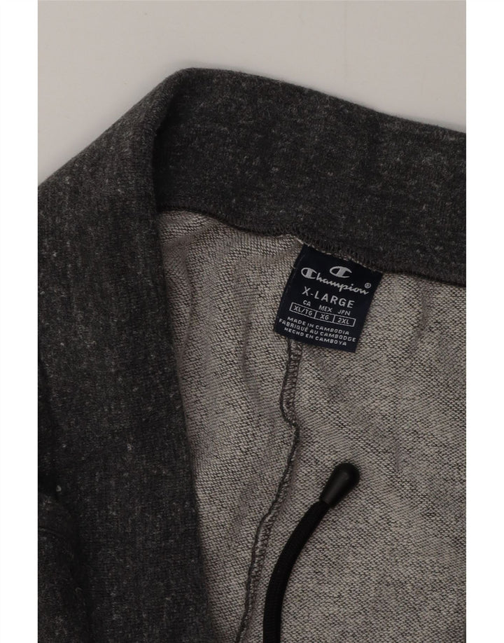 CHAMPION Pantaloni da tuta con grafica da donna Joggers UK 18 XL Grigio chiazzato