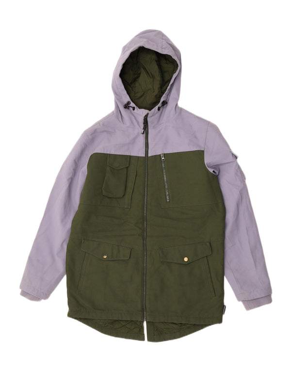 Giacca Parka da uomo con vestibilità ampia con cappuccio Vans UK 36 Small Khaki Colourblock