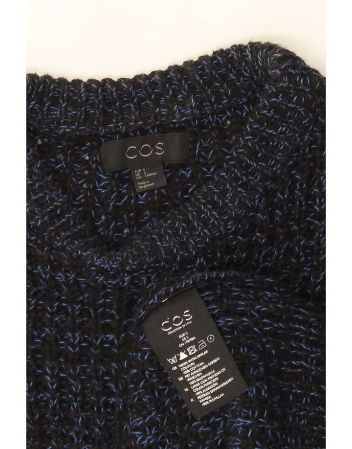 Maglione girocollo da uomo Cos piccolo in cotone screziato blu navy