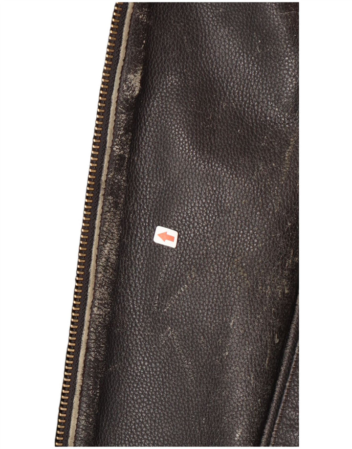 Giacca da motociclista in pelle da uomo Highway 1 taglia 60 4XL in pelle nera