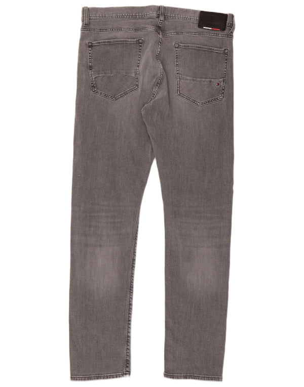 Jeans slim da uomo Tommy Hilfiger W36 L32 cotone grigio
