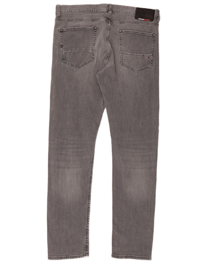 Jeans slim da uomo Tommy Hilfiger W36 L32 cotone grigio