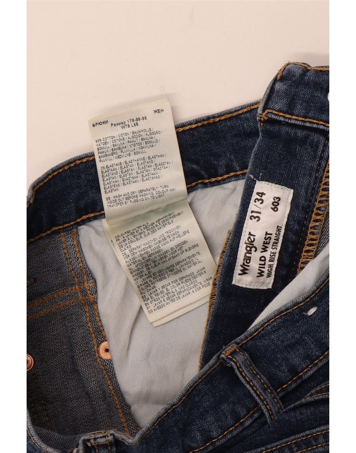 Jeans dritti da uomo Wrangler Wild West W31 L30 cotone blu