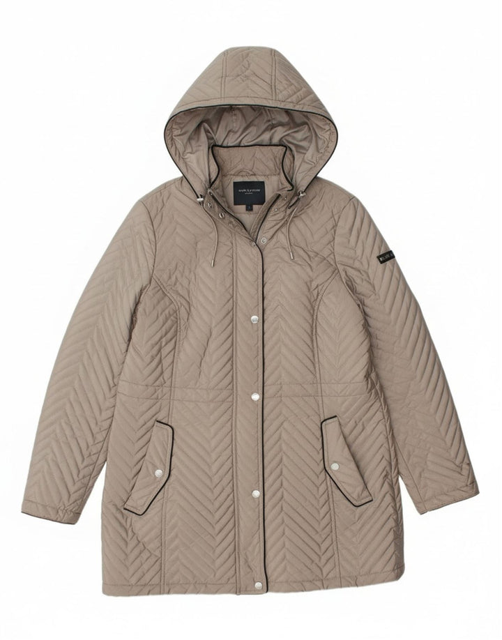 Soprabito trapuntato da donna Dkny UK 16 grande grigio