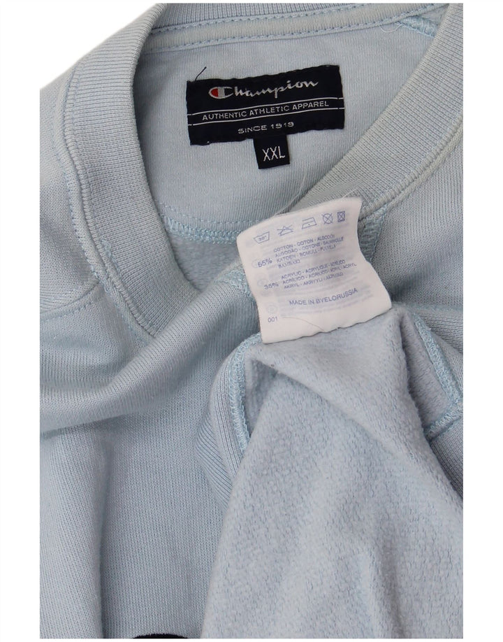 Felpa grafica da uomo Champion Felpa 2XL Cotone blu