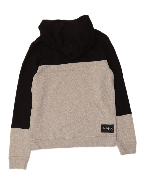 Felpa con cappuccio da donna Calvin Klein Jeans UK 12 Medium Black Colourblock