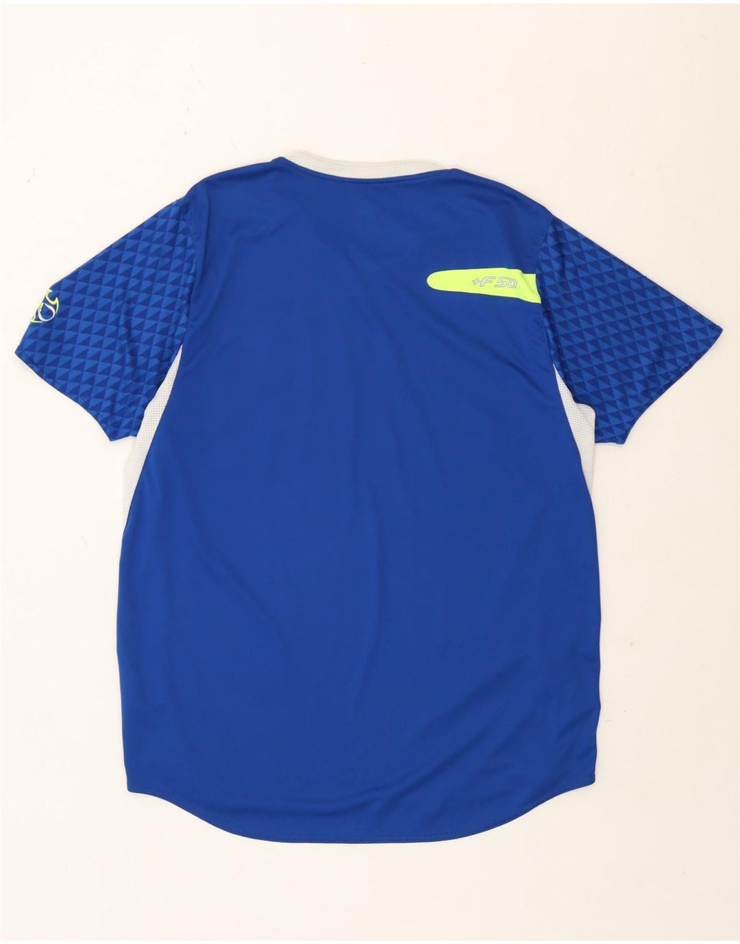 T-shirt grafica da uomo Adidas Top XL blu in poliestere color block