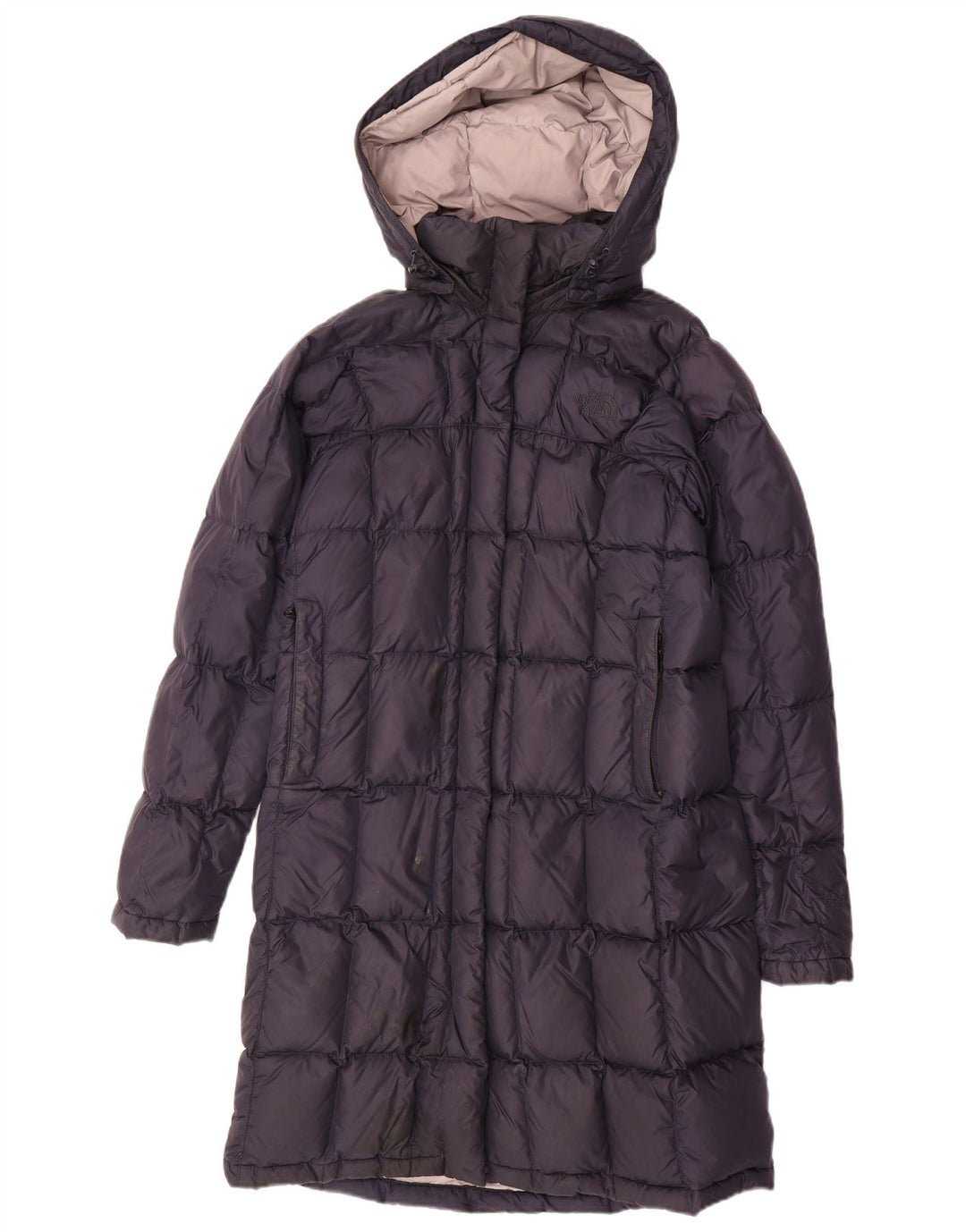 THE NORTH FACE Cappotto imbottito oversize con cappuccio da donna UK 10 piccolo blu navy