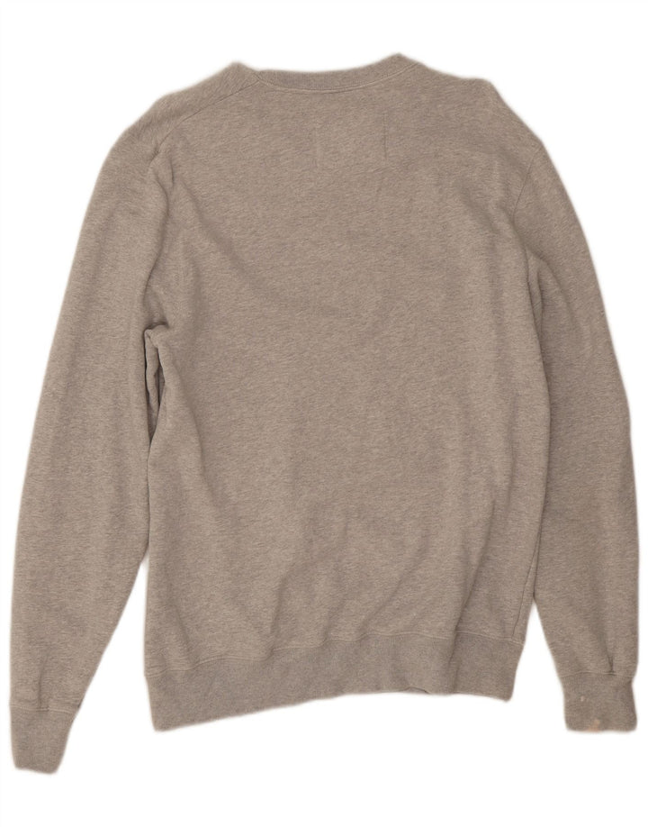 Felpa grafica da uomo Jack Wills Maglione cotone chiazzato grigio medio