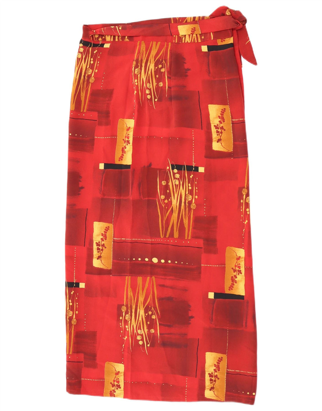 Gonna a portafoglio vintage da donna con motivo astratto W30 piccola marrone