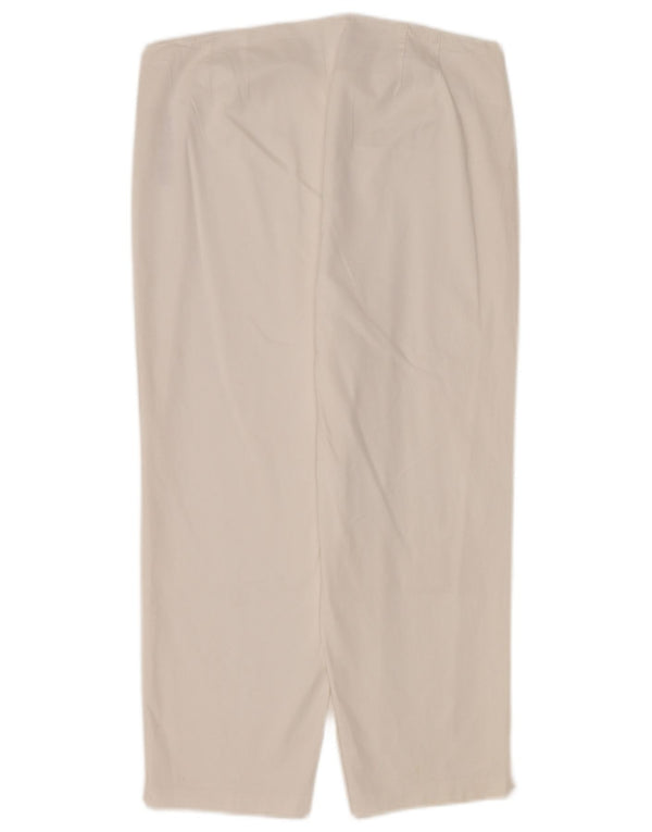 Pantaloni Capri da donna Marks & Spencer UK 14 Large W32 L22 Cotone bianco