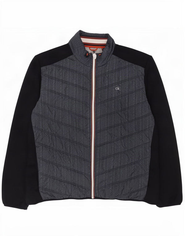 Giacca da golf da uomo Calvin Klein per tuta da golf 2XL blu navy a spina di pesce