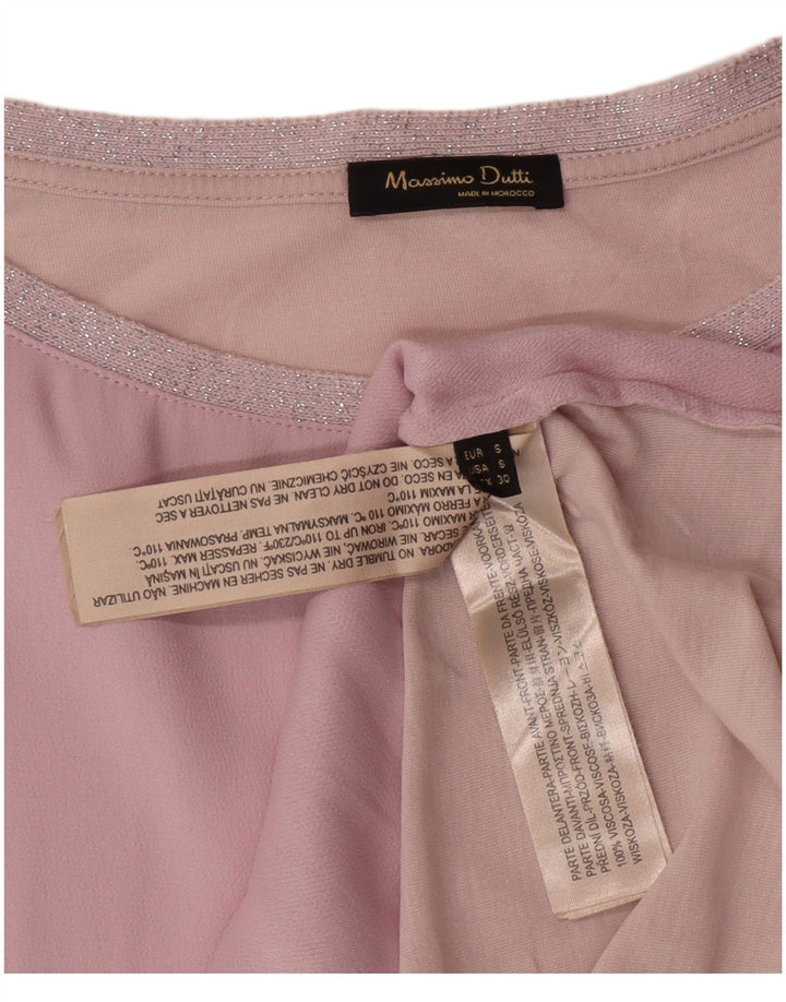MASSIMO DUTTI Camicetta oversize da donna Top UK 10 Small Pink Colourblock