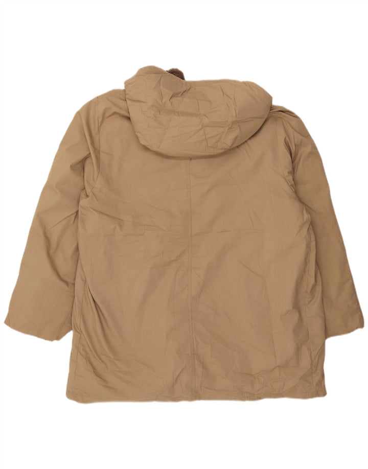 Giacca imbottita con cappuccio da uomo Eddie Bauer UK 42 XL Beige