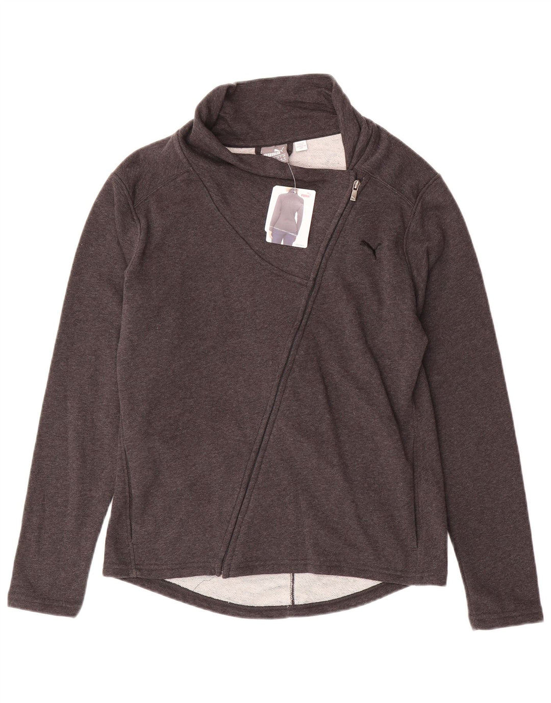 Giacca da ginnastica da donna PUMA UK 14 Large in cotone grigio