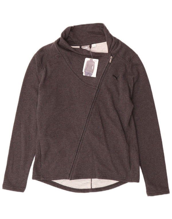 Giacca da ginnastica da donna PUMA UK 14 Large in cotone grigio