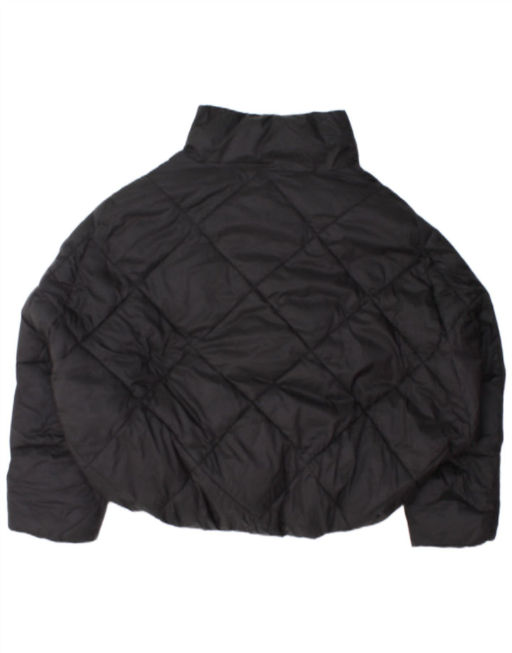 Giacca imbottita oversize da donna ZARA UK 16 grande poliestere nero