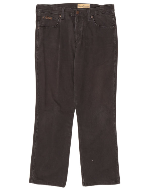 Wrangler Uomo Arizona Jeans dritti elasticizzati W33 L30 Cotone grigio