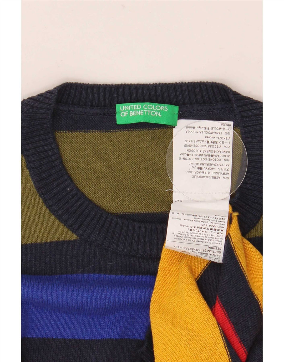 Maglione maglione girocollo da bambino Benetton 11-12 anni 2XL Multicolore