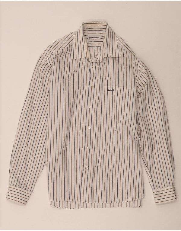 Camicia da uomo Pierre Cardin taglia 41 a righe bianche medie