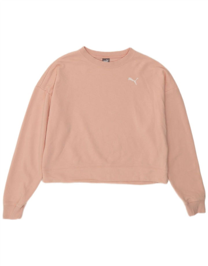 Felpa corta oversize da donna PUMA UK 10 piccola in cotone rosa