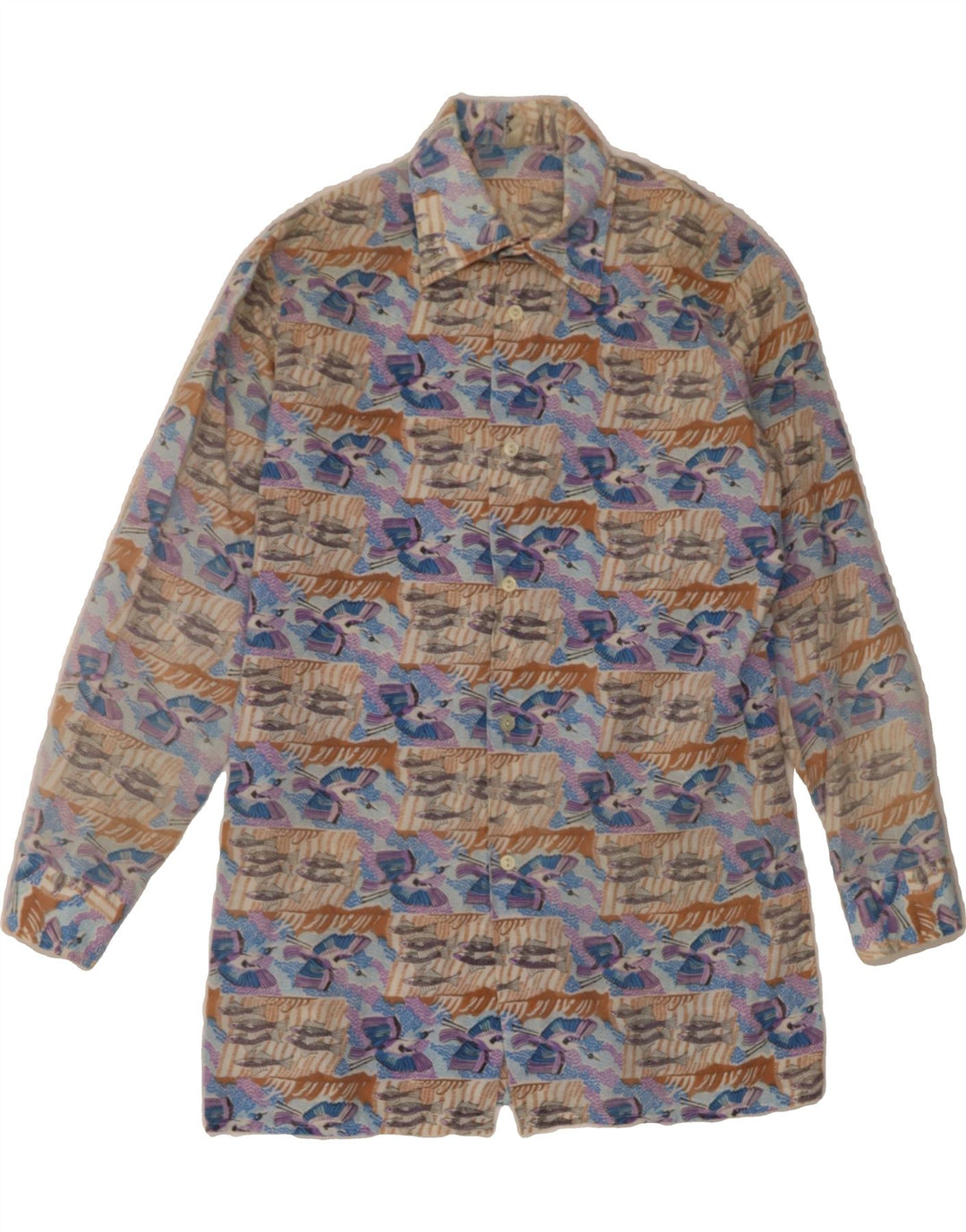 VINTAGE Mens Grant Fit Shirt Small Multicoloured Vintage Vintage and Second-Hand Vintage from Messina Hembry 