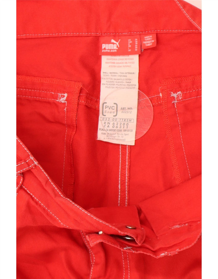 Pantaloncini cargo da uomo Puma W34 Large Rosso Cotone
