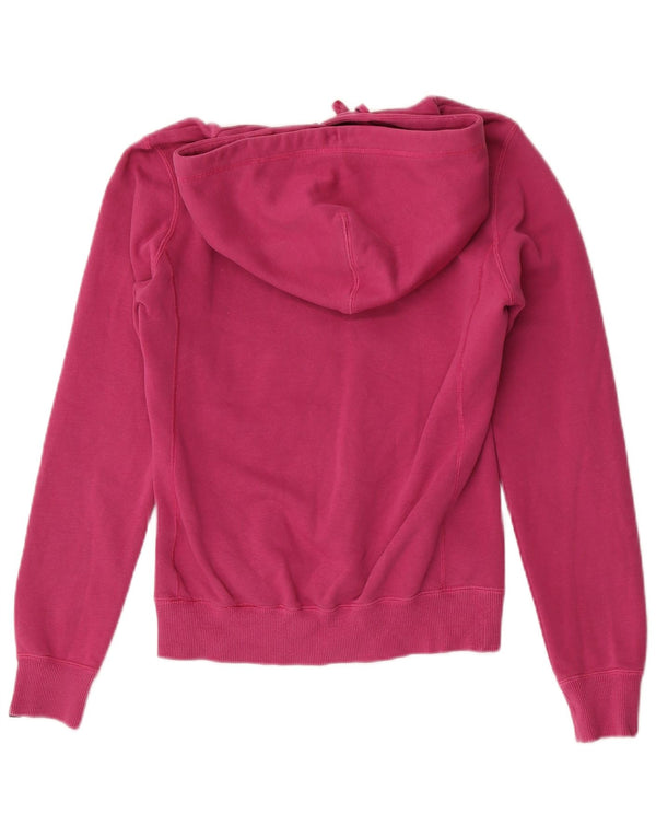 Nike Womens Graphic Hoodie Jumper UK 10 Small Pink Cotton