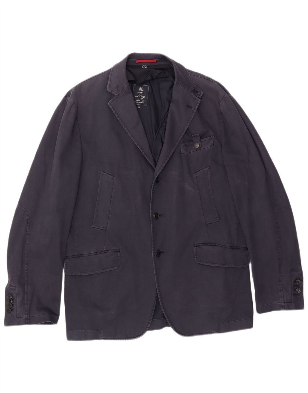 Giacca blazer da uomo a 3 bottoni Fay IT 52 XL Blu Navy