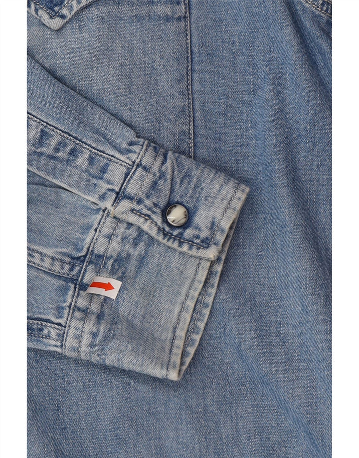 LEVI'S Camicia di jeans da uomo grande in cotone blu