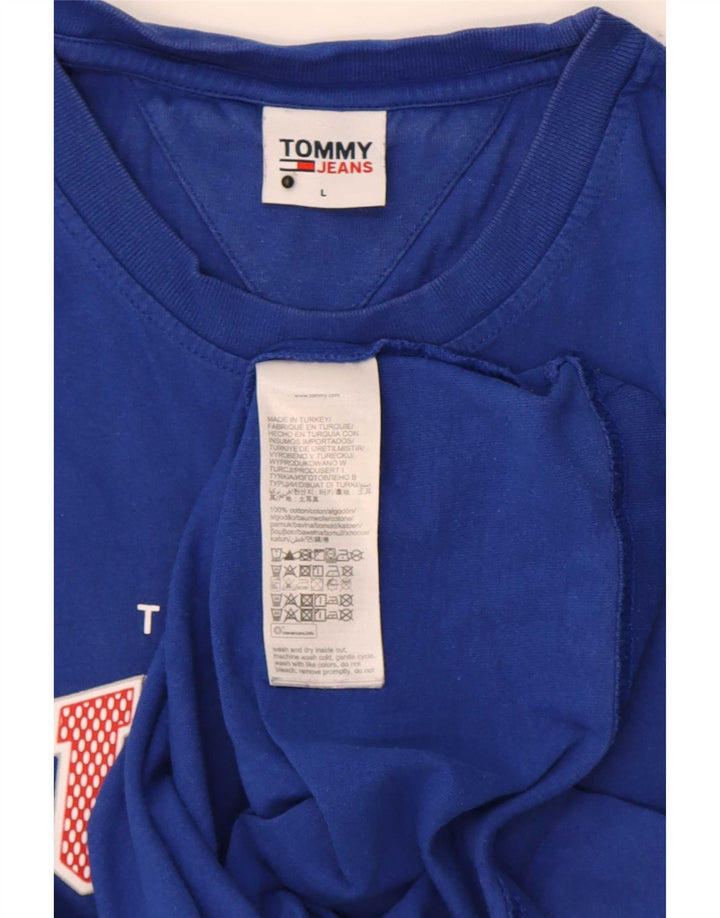 T-shirt grafica da uomo Tommy Hilfiger Top grande blu