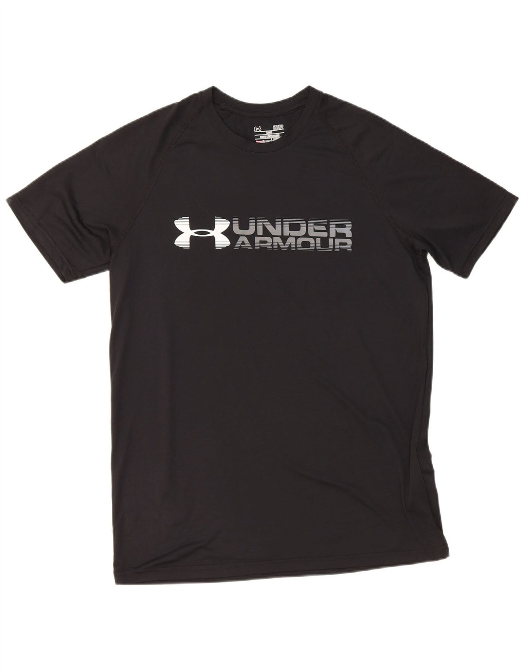 Maglietta grafica da uomo Under Armour Heat Gear Top piccola in poliestere nero