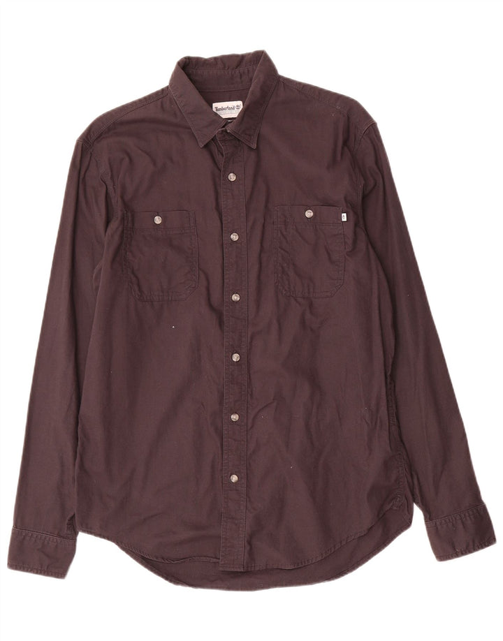 Camicia Timberland da uomo vestibilità regolare grande cotone grigio