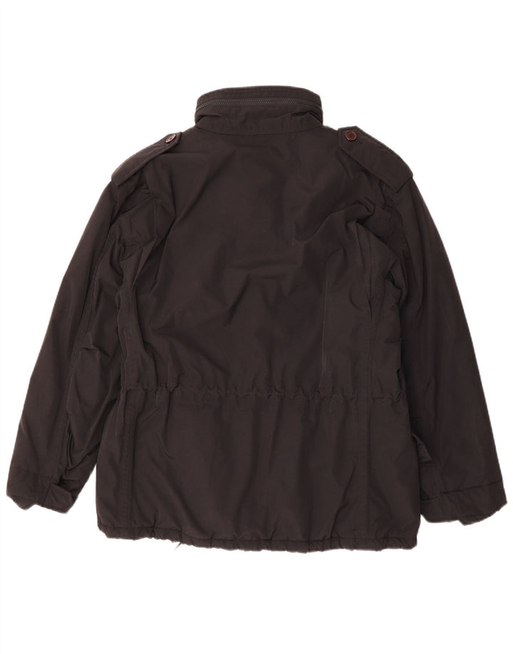 Giacca militare con cappuccio da uomo Alberto Aspesi UK 36 Small Poliestere nero