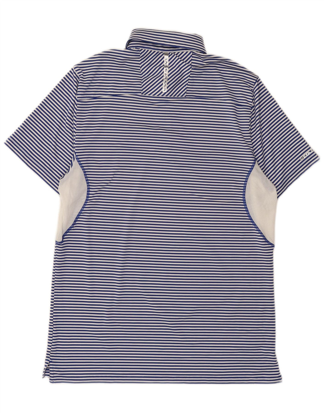 Polo Under Armour da uomo Heat Gear in poliestere gessato blu medio