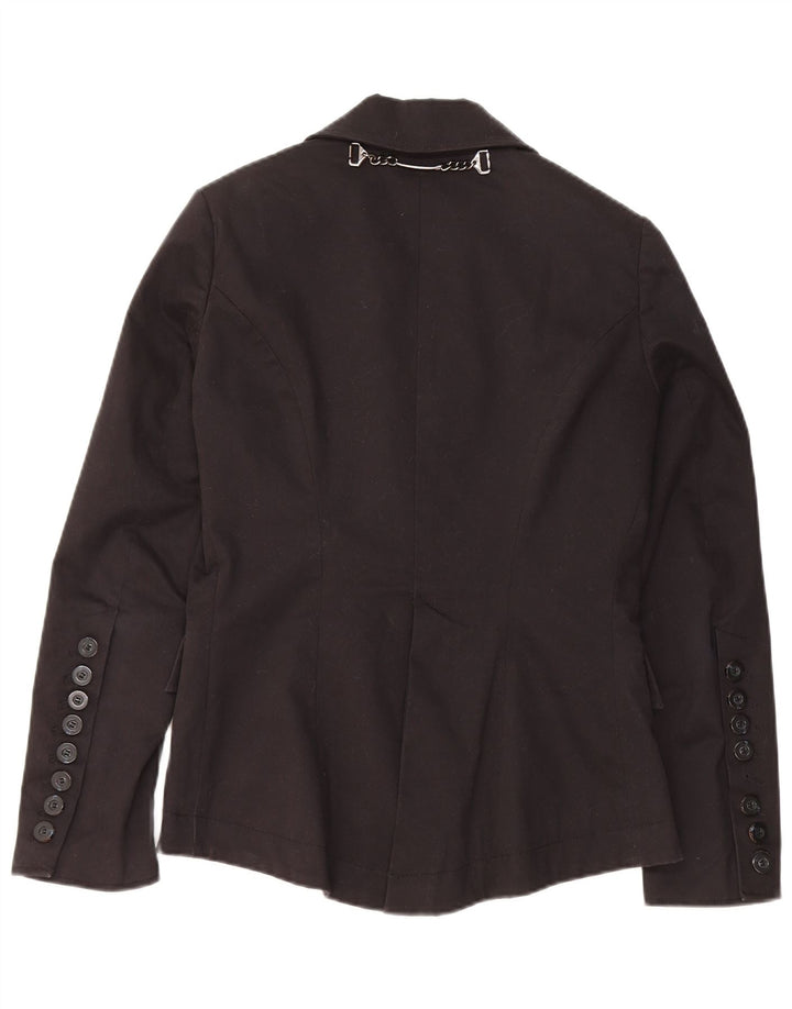 Giacca blazer a 3 bottoni da donna Zu Elements IT 46 grande cotone nero